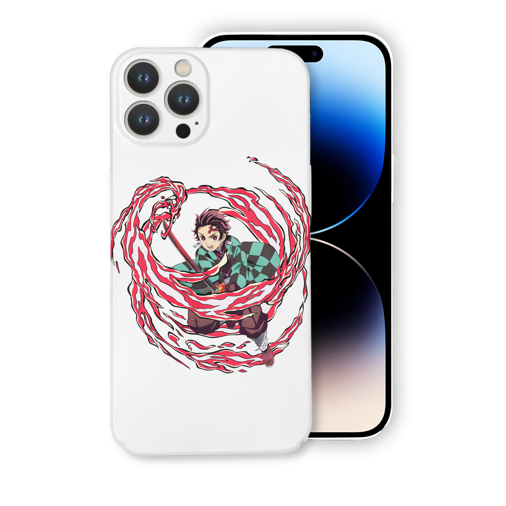 （画像用） 鬼滅の刃 竈門 炭治郎／かまど たんじろう Kamado Tanjirou 【iPhone 14シリーズ対応】ハードケース